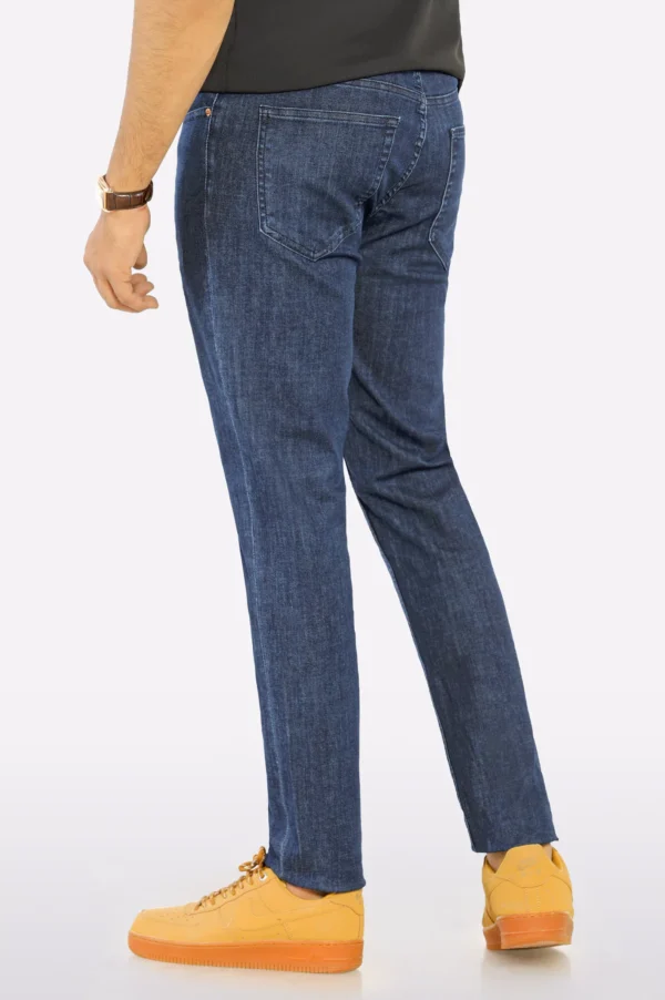 Dark Blue Modern Slim Fit Jeans - Image 4