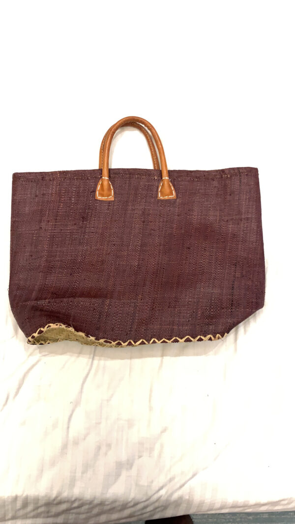 Chocolate Brown Woven Tote Bag