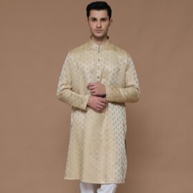 Jamawar Gold Classic Fit Kurta