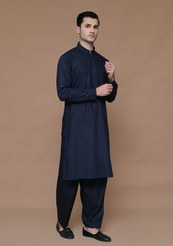 Poly Viscose Maluki Navy Blazer Slim Fit Suit - Image 2